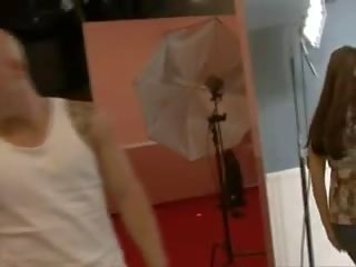 Reality porn: 2 dudes convince chick to fuck at studio