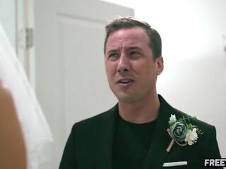 Noiva fica cu fodido por irmão de o noivo antes casamento