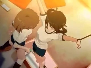 Zviazaný hore anime anime cutie dostane kurvička vibed ťažký